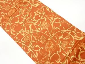 花唐草模様織出し袋帯